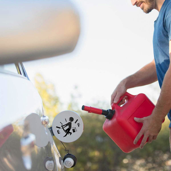 Hauskat autotarrat, korkea polttoaineenkulutus, tyhjän polttoainemittarin tarrat (musta)