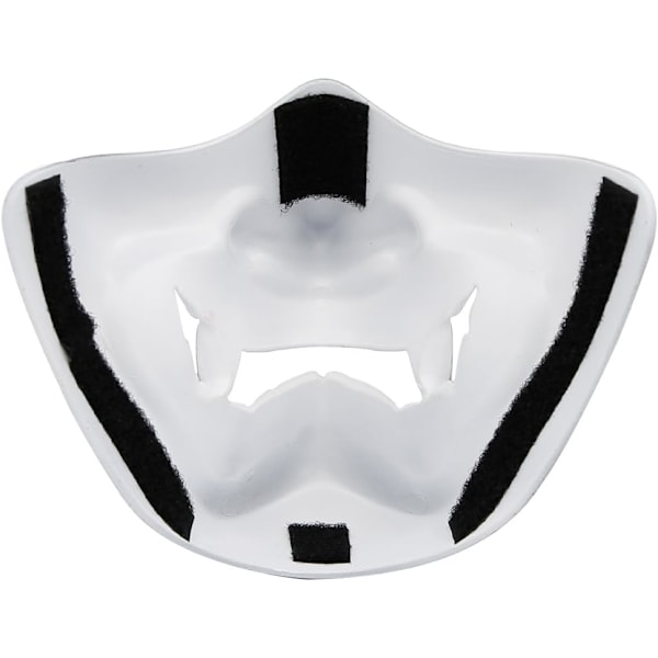 Airsoft halvansiktsmasker, Evil Demon Monster Kabuki Samurai Hannya Oni Halv Face Protective Masks Maskeradboll, Fest, Halloween, Cs War Game (Vit)