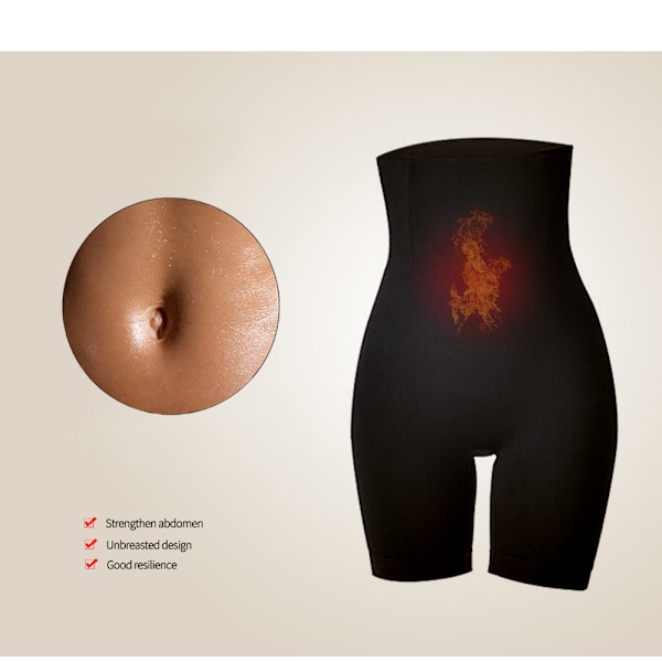 Muotoilevat shortsit korkealla vyötäröllä ja saumattomalla designilla, jotka antavat vatsan hallintaa ja kompressiota pakaroiden kohottamiseen ja muotoiluun, alusvaatteet shapewear（Vaaleanbeige） XS/S