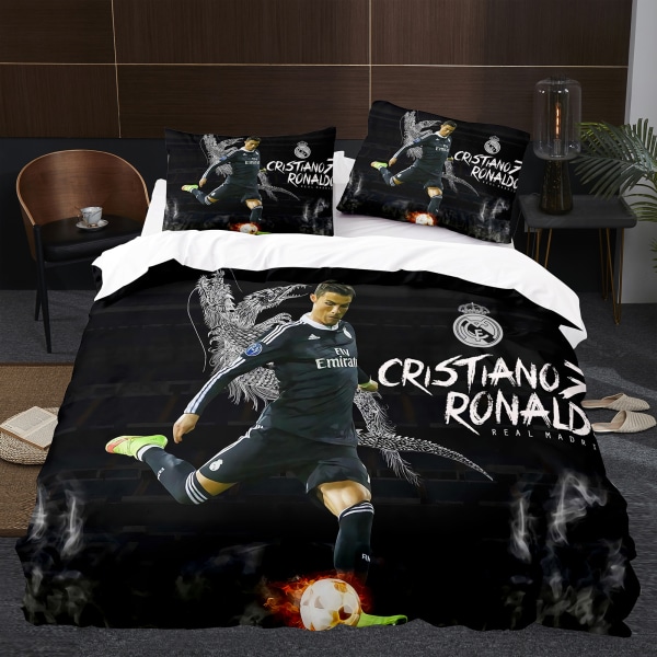 Player 3d Tredelad set Taille Football Series C Ronaldo Quilt Cover Hemtextil FT6 180*200