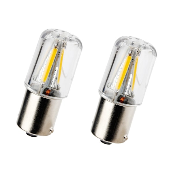 2 stk. 1156 BA15S P21W COB LED Indvendige Lyspærer Baglygte Baklys Bremselys, Varm Hvid
