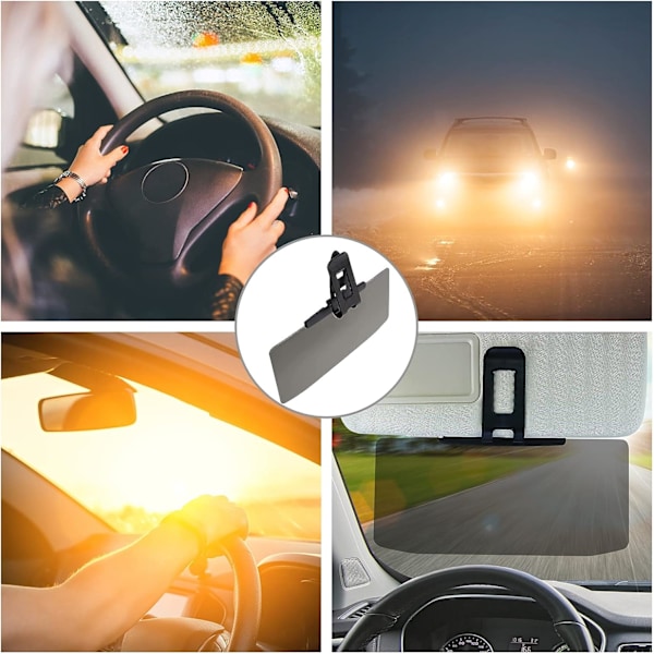 2ST Car Sun Shade Extender, 12,6"*5,7" Car Sun Shade Extender, Transparent justerbar solskyddsbländskydd.