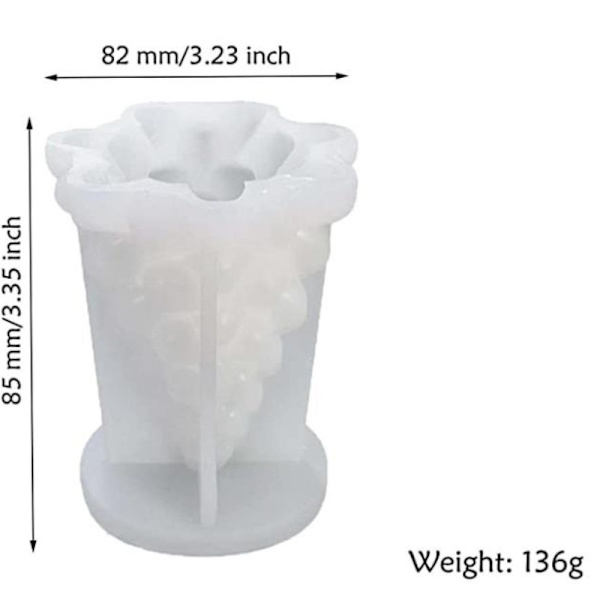 Juletræslysform fyrretræsduftende lys gips ornament DIY silikoneform