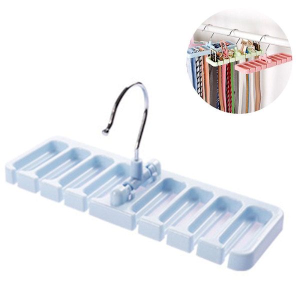 Bälteshållare Rackhållare 10 slits Knytbälte Scarf Rack Organizer Stabil plastgarderob Garderob Space Saver