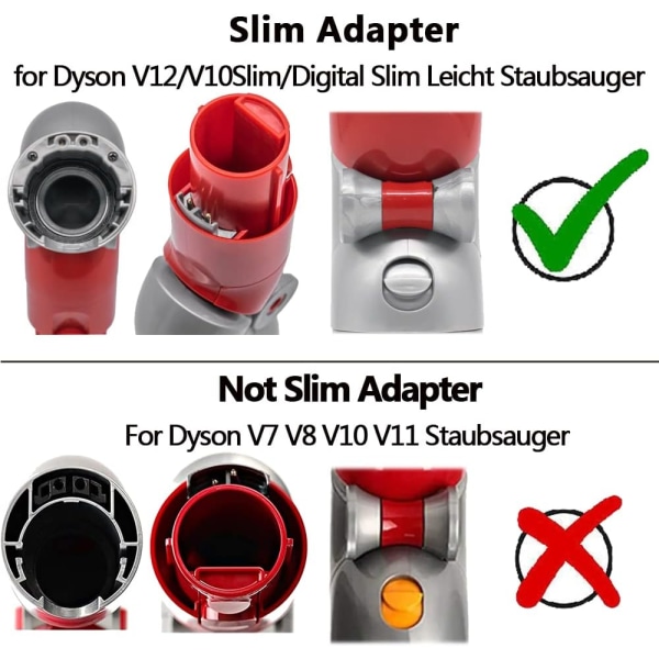Flex Adapter för Dyson V12 Light Dammsugare, Knäckelement för Dyson V12/V10Slim/Digital  Slim Light Dammsugare, Snabbkopplingsadapter för Botten 1ea5