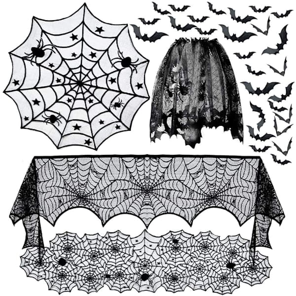 5 kpl Halloween Hämähäkki Koristeet Setit - Halloween Takka Ma
