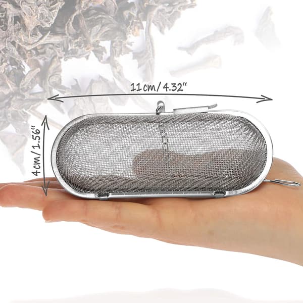 2X Tesil i rustfritt stål - Teinfuser for løs te og krydder - Teinfusere (Oval)