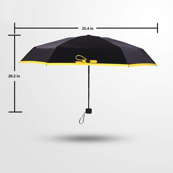 Mini Compact Paraply Vindtätt Rese Sol & Regn med case - UV-skydd Kvinnor eller Barn Perfekt för en bil (Blå)