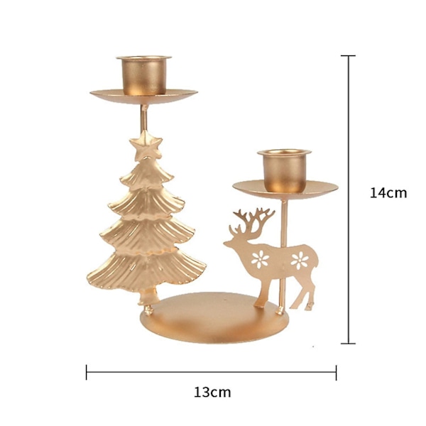 Nordic Retro Antik Julljusstake Ornament Jul Järnljus