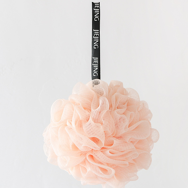 Herrbadboll för damer Skrubbskummare Badhandduk Badboll Enfärgad badblommaboll (3st, slumpmässig färg)