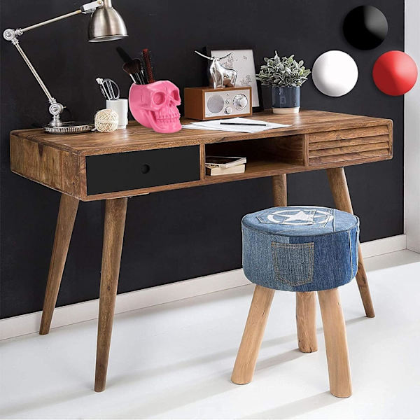 Skull Pennhållare Cup Skull Makeup Borsthållare Desktop Blomkruka Harts Skeletthuvud Skrivbordspapper Pins Organizer för hemkontorsdekoration Dre