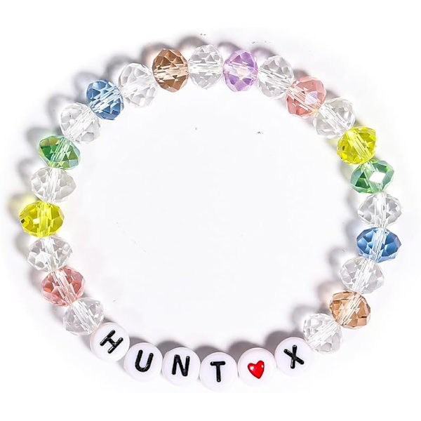Kroilucaly Kpop Demon Colorido Pulseras con Cuentas, Huntrix Merch Elástico Pulsera Ajustable, Anime Pulsera de Aleación de Vidrio, Pulseras Accesorios Regalos de Cumpleaños para Mujeres Hombres
