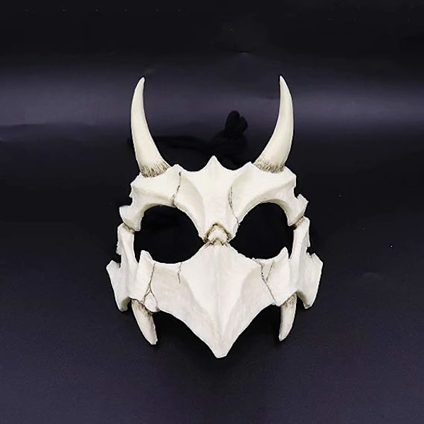 Japansk Halvmaske - Tiger Maske, Ye Yaksha Dragegud Tengu Sort Skildpadde, Resin Kraniet Skræmmende Horror Ninja Maske Kostume Rekvisitter (Yaksha)