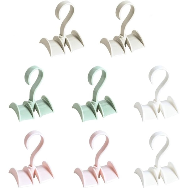 8st Creative Multi-Function Bag Hanger Förvaringsställ 360 graders roterande hängare Handväska Krokar för garderobsförvaring Krok för Scarf Handväska Bälte Hanger Tie