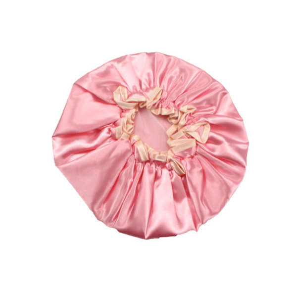 Dusjhette Vanntett Gjenbrukbar Doble Lag Elastisk Dusjhatt For Baderom (rosa)