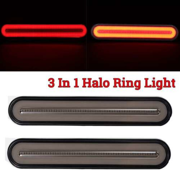2kpl 3 in 1 Neon LED Perävaunun Kuorma-auton Jarruvalo Jarru Pysäytysvalo Suuntavilkku 12-24V