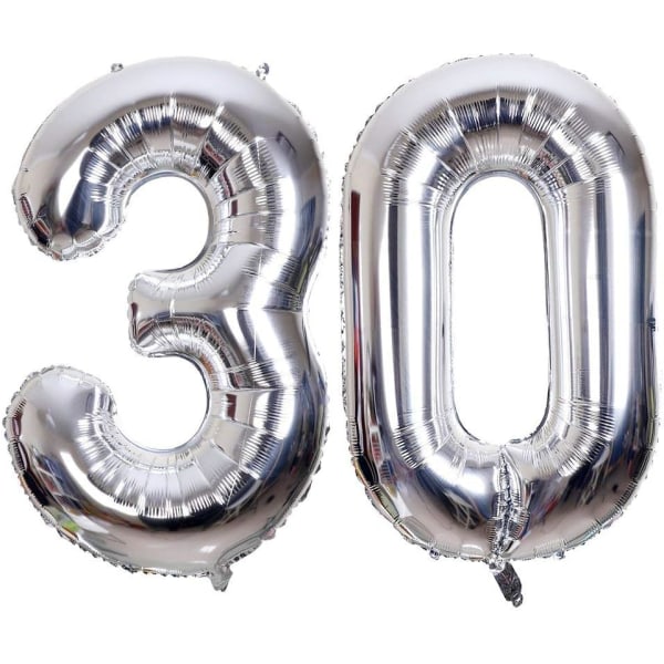30-årsjubileumsdekoration, festballonger 30-års sifferballonger Nummerballonger för 30-årsjubileum Födelsedagsfestdekoration Helium