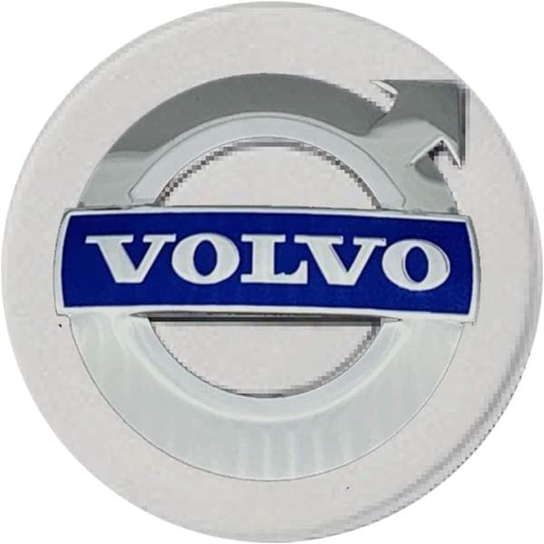 4 stk. 64MM navkapsel centerkapsel ABS-materiale silver and blue