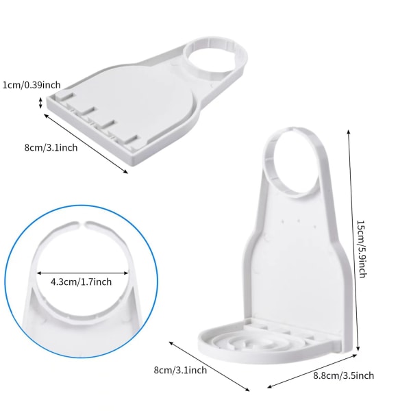2Pcs Fixeringsfäste för tvättmedel Kopphållare
