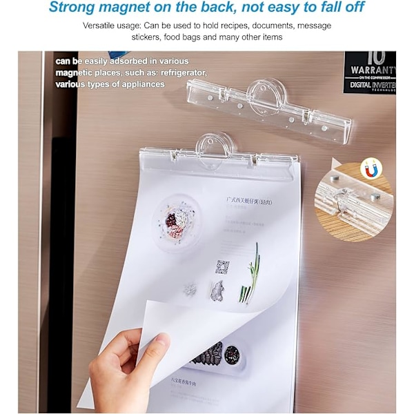 3 magnetiska clips för kontorsdokumentmaterial, multifunktionsklämma för dokumentritning, pappersklämmor, för papper, förvaringspåse, dokumenthållare, magnetiskt
