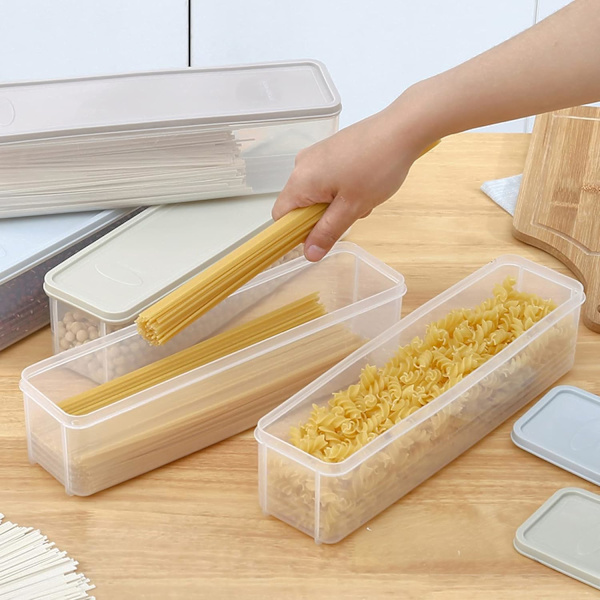 2 st Spaghetti Box Transparent Pasta Box Plast Box Pasta Förvaringsbox Spaghetti Mat Nudlar Lufttät Spaghetti Box för Spaghetti, Kök Kylskåp