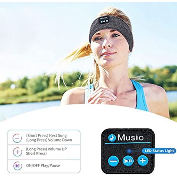 Unikuulokkeet Bluetooth-panta, langattomat panta-kuulokkeet (musta)