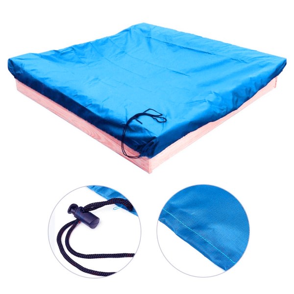 Cover med dragsko, fyrkantigt dammsäkert cover, vattentät sandlåda simbassäng 200*200cm