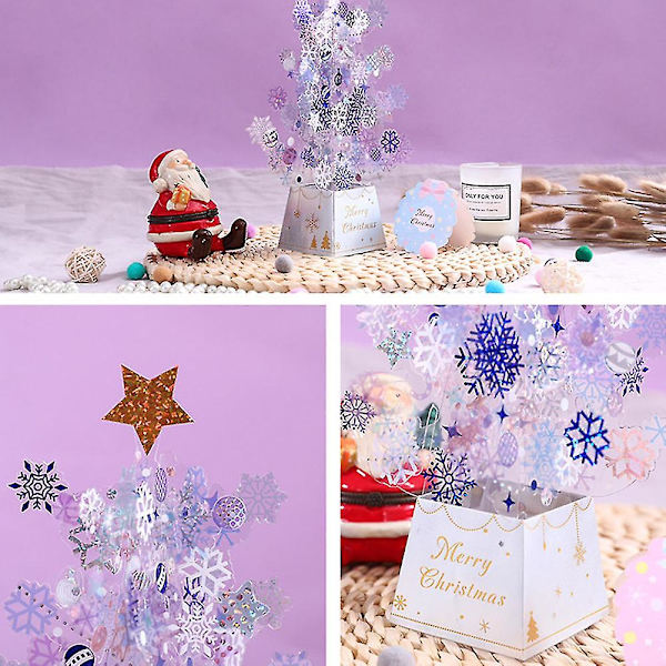 Julgran Pop-up-kort 3d-kort Julhälsningskort Julklapp Thanksgiving-kort