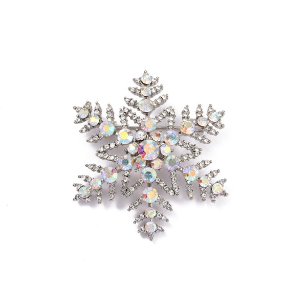 Christmas Snowflake Broscher för kvinnor Jul Crystal Brosch Pin Set för flickor Män Julsmycken present till familjen