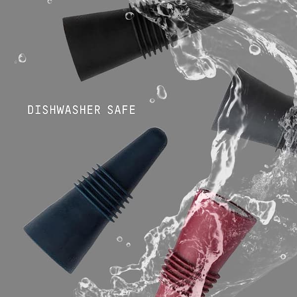 Flaskepropper, sett med 4, svart