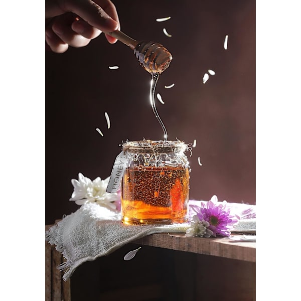 Honey Dipper Wooden Stick- Honey Dipper Honeycomb Stick Honeycomb Sked Charkuteri Redskap Honungssked Honungsserver Honungsrörare Honey Wooden Dippe