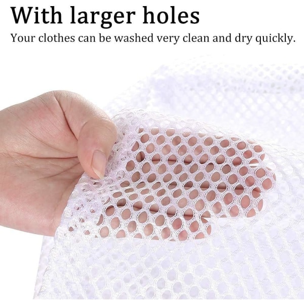 4 Klesvaskposer Sett med 4 Klesvasknett, Tau Mesh Klesvaskpose for Klesvask, Slitesterk Maskinpose for Bluse, Undertøy, BH og Undertøy