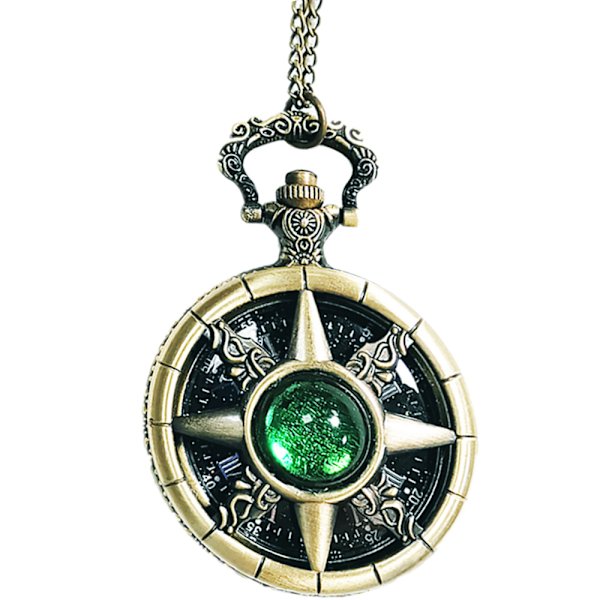 Stjärnhimmel Typsnitt Fartyg Roder Ihåligt Diamant Retro Brons Kvarts Watch Partihandel Halsband Flik Watch