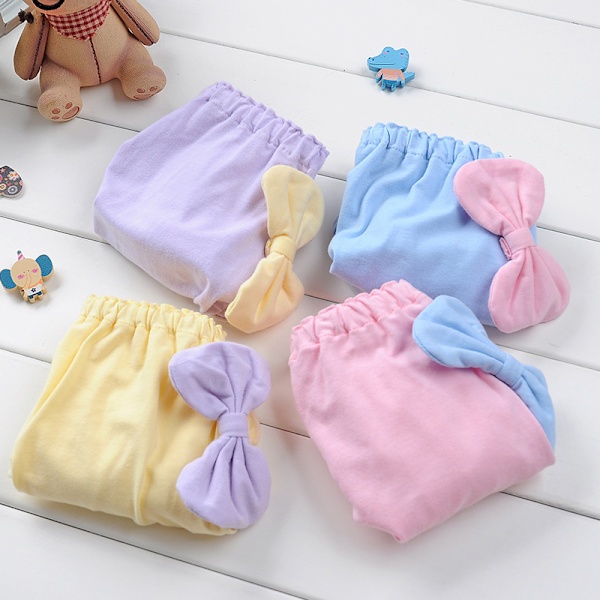 Blöjeöverdrag - Baby Bloomers, Toddler Blöjeöverdrag, Baby Flickor Baby Girls Bomullstrosor 0-1-3 år A Class Bomull Barnunderkläder