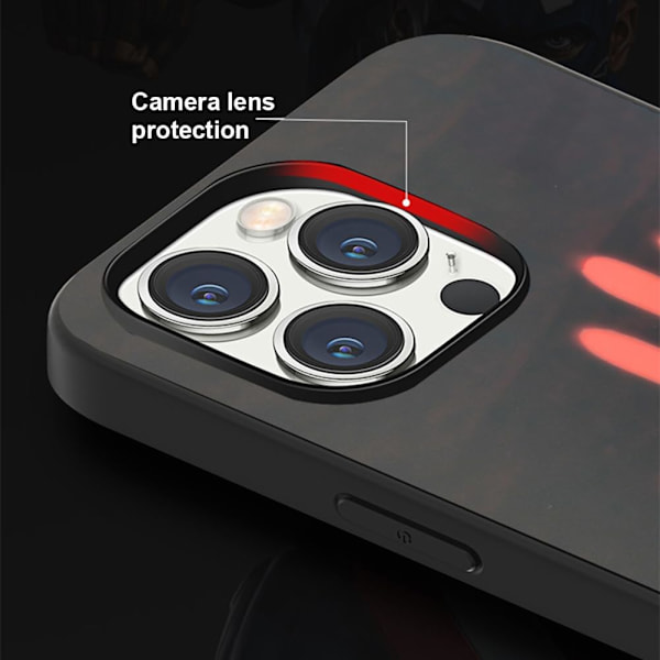 Färgskiftande iPhone-fodral - Kreativt fodral med temperatursensor värmesensor Stötsäkert fodral, svart till grönt