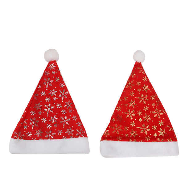 2 stycken juldekorationer julmössa varm blomma snöflingahatt kort päls pom pom hatt juldagen fest klä upp