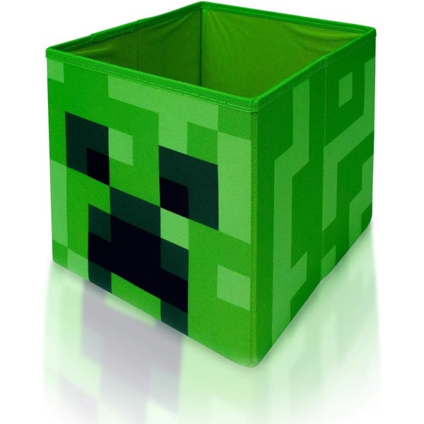 Creeper Storage Cube Organizer Förvaringskub | Creeper från Cubbies Storage Cubes | Organisationskuber | 10-tums fyrkantig papperskorg