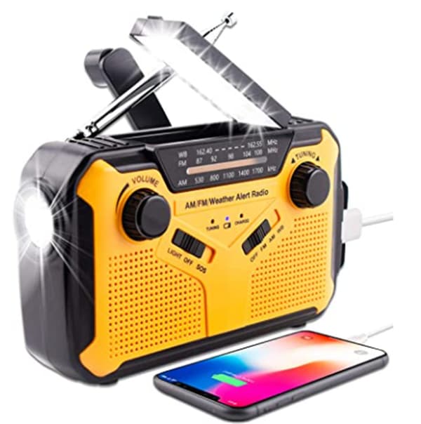 Nødradio Bærbar Solcelle Håndsving Batteriradio