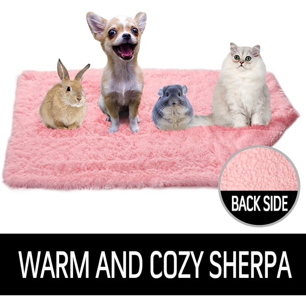 Lyxigt fluffigt hundtäcke, extra mjukt och varmt sherpa-fleece-djurfilt för hundar, katter, plysch lurvig cover .