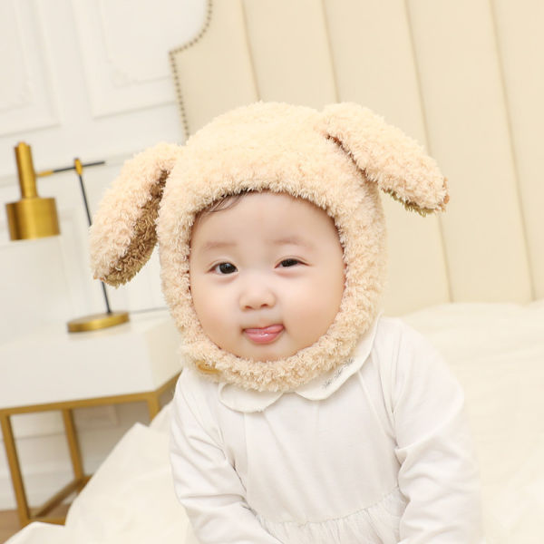 Baby Varm ullhatt på hösten och vintern för pojkar och flickor Baby 6-12-24 månader Barns ullhatt (beige)
