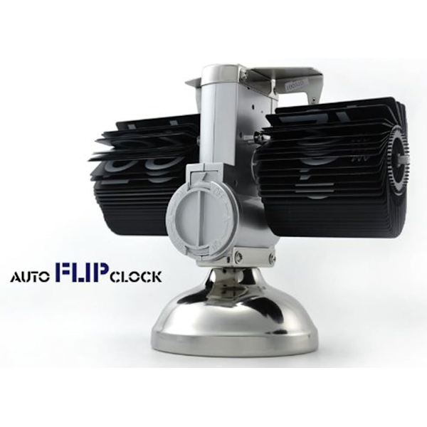 Flip-up digitalt retro ur - Intern gearstyring - Sort