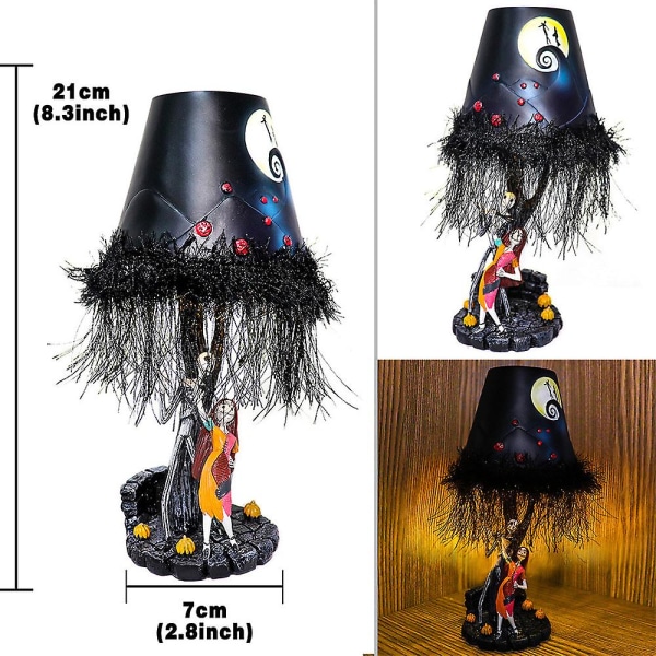 Led bordslampa bordslampa tofs Jack Skellington gotisk prydnadsdekoration