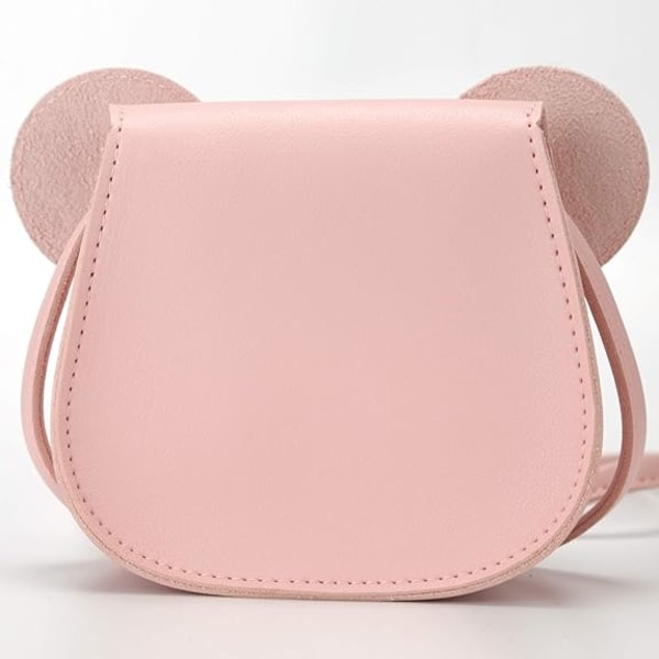 Lille Museøre Sløjfe Crossbody Taske, PU Skuldertaske til Børn Piger Småbørn