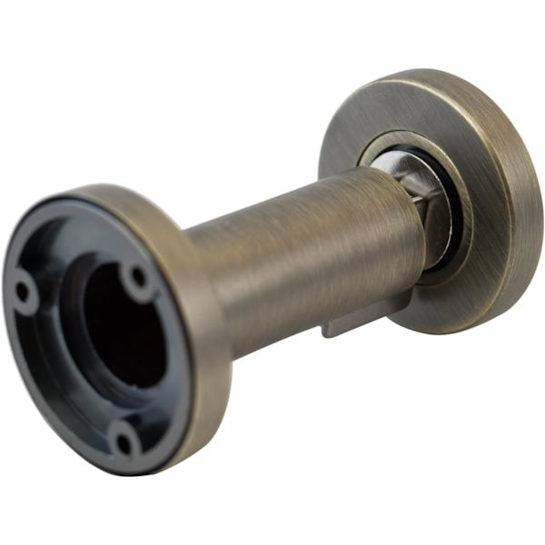 Magnetisk dørstopper MS010 i antikk stil. Dørstopper med materiale for gulv- og veggmontering, ø: 5cm, h: 8.4cm