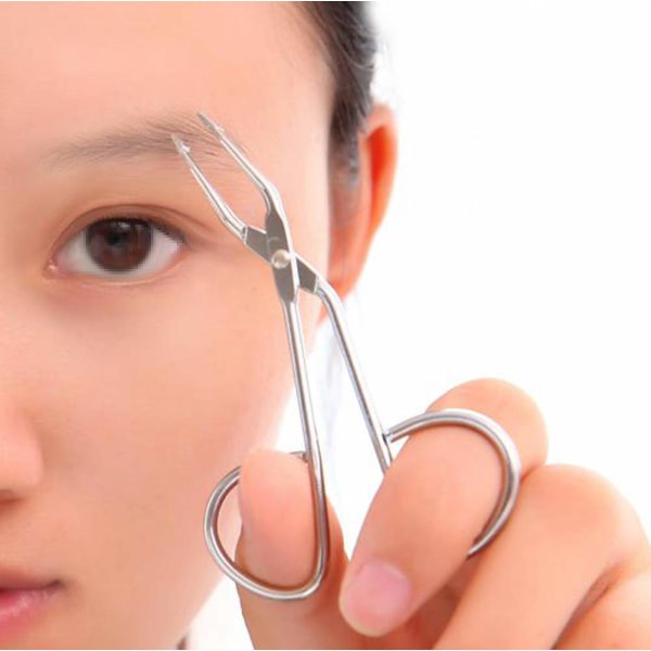 4st professionella ögonbrynspincett i rostfritt stål Rak pincett med saxhandtag Personligt dagligt skönhetsverktyg Näshårklämma