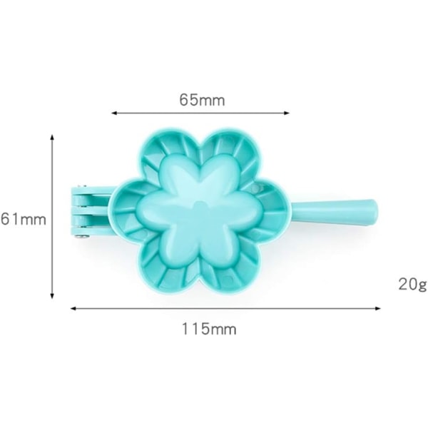 3 stycken blomformad Ravioli Dumplings Maker set, 3 Dumplings Form Maker-för hemköket (blomma)