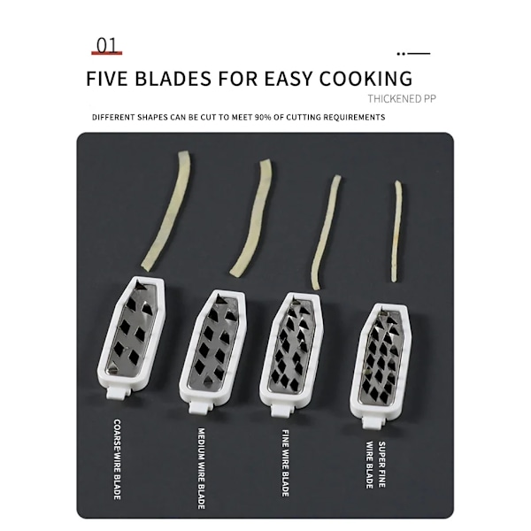 Spiralizer 5-blad Vegetabilisk SpiralizerVikbar Spiral Slicer Zucchini Noodle VeggiePasta spaghetti Maker