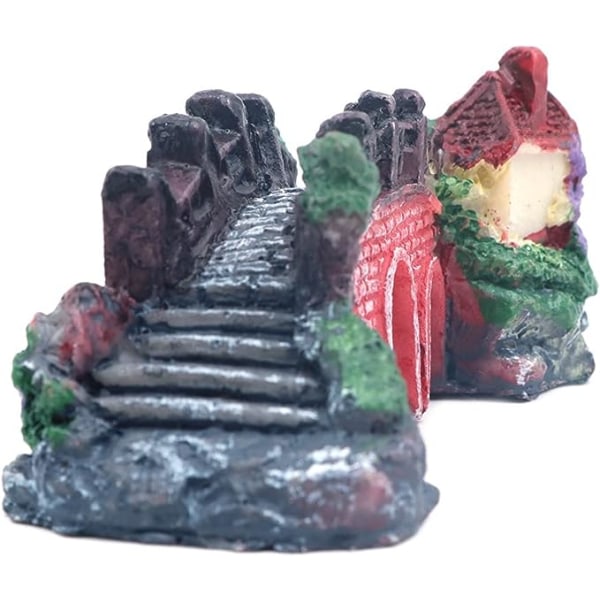 Miniature Akvarium Vandbro - Eventyrhave Dekoration 10x5x4cm