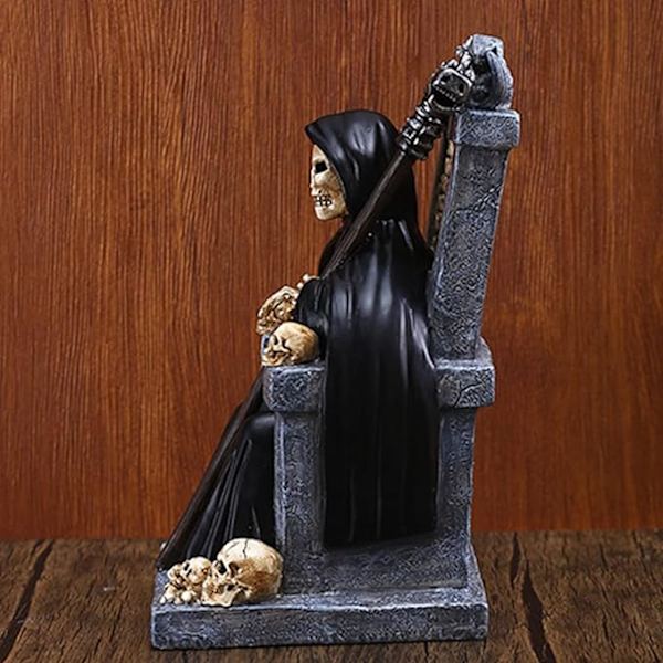 Dødstrofé Ornament Hjemmedekorasjoner Håndverk Ornament Skulpturer Status Dekor Skjelett Trofé Studierom Festival Party(23X12X12CM)