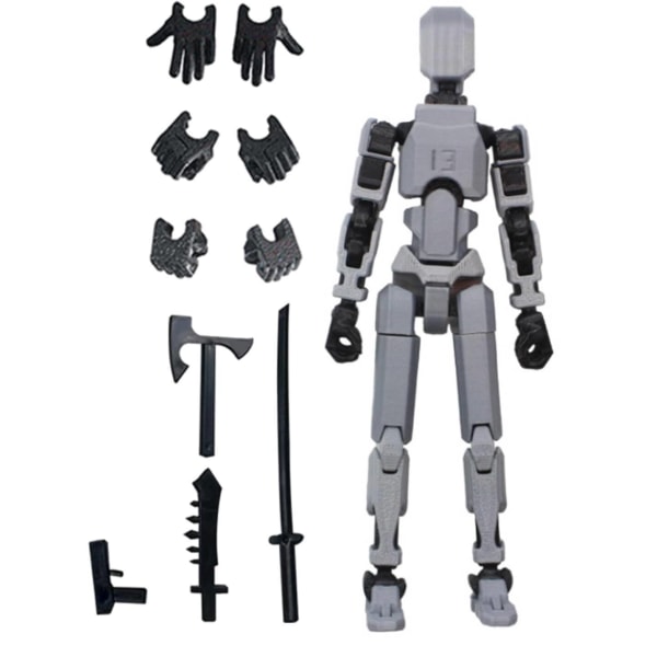 T13 Action Figure, Titan 13 Action Figure, Robot Action Figure, 3D Printed Action[HK] grey
